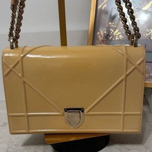 Christian Dior Diorama tan patent leather